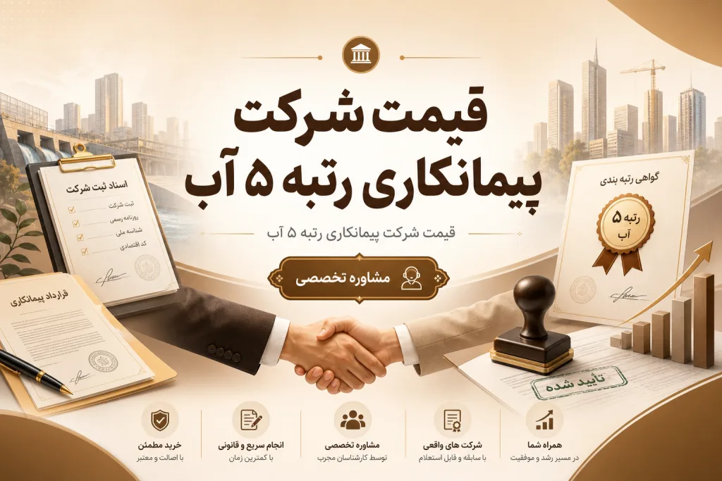 قیمت شرکت پیمانکاری رتبه ۵ آب
