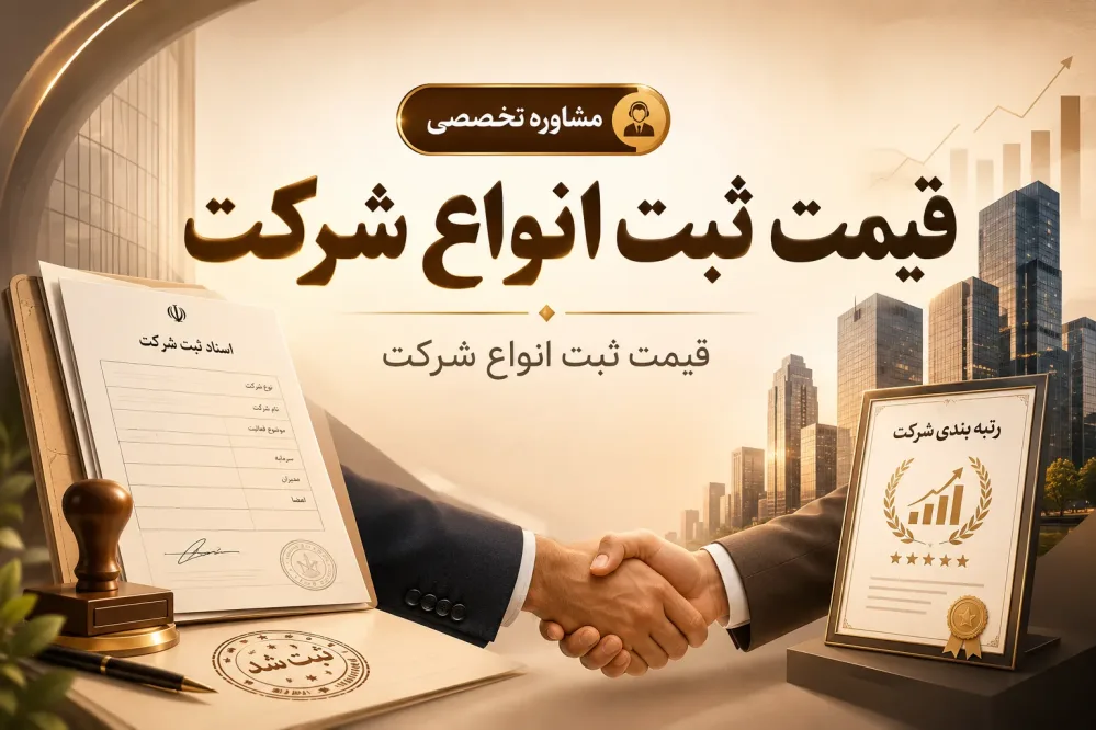 قیمت ثبت انواع شرکت